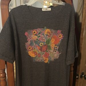 Gorgeous Natural Life Grey Waffle Weave Maxi Dress-size Medium! Mint condition!